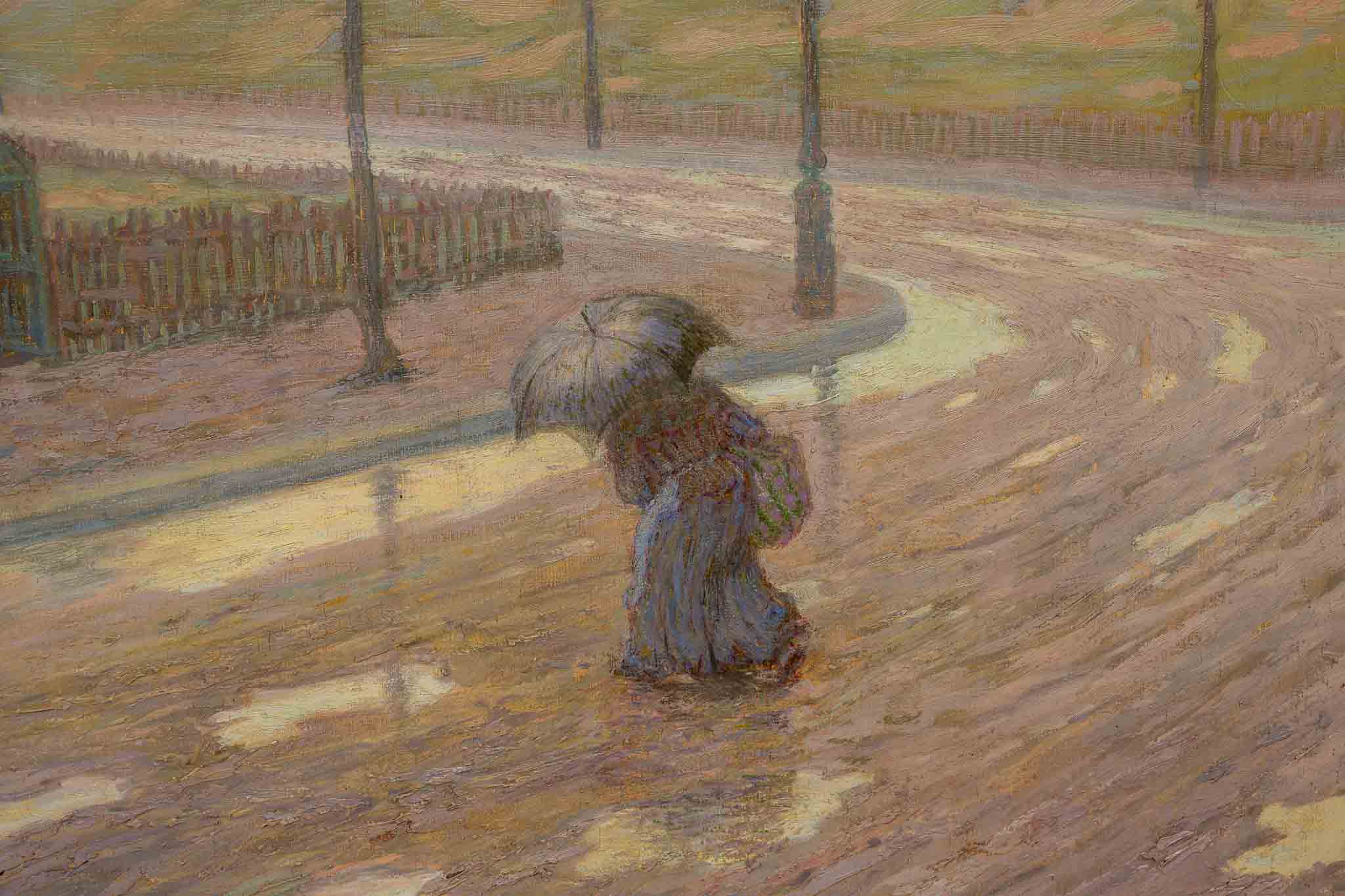Oil painting "Ein Regentag" Rudolf Quittner ca.1904 - Image 2