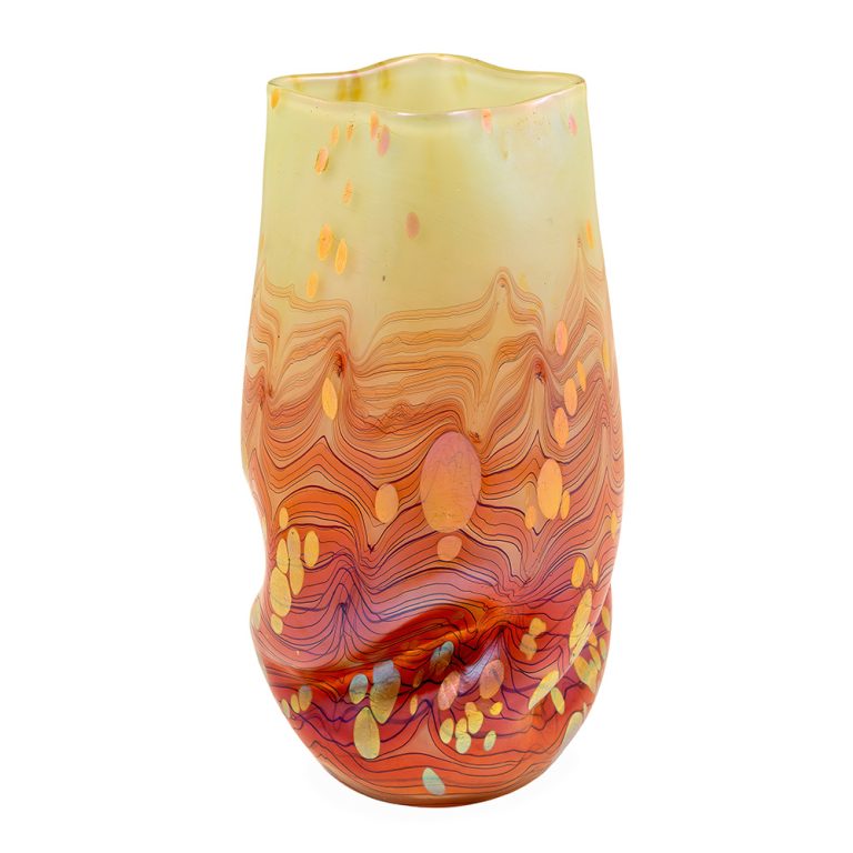 Vase Loetz Cytisus Maigrün mit Roth ca. 1904