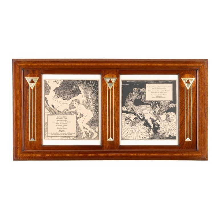 Frame Josef Urban ca. 1904 original prints Koloman Moser Ver Sacrum (1898)