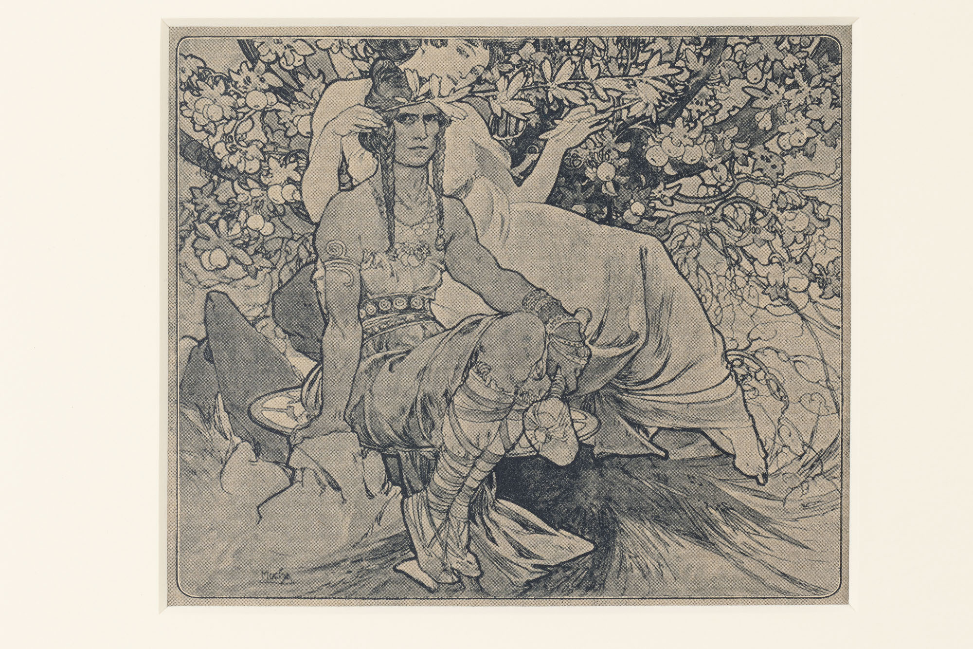 Bilderrahmen Josef Urban ca. 1904 mit originalen Alfons Mucha Drucken aus Ver Sacrum (1898) – Bild 2
