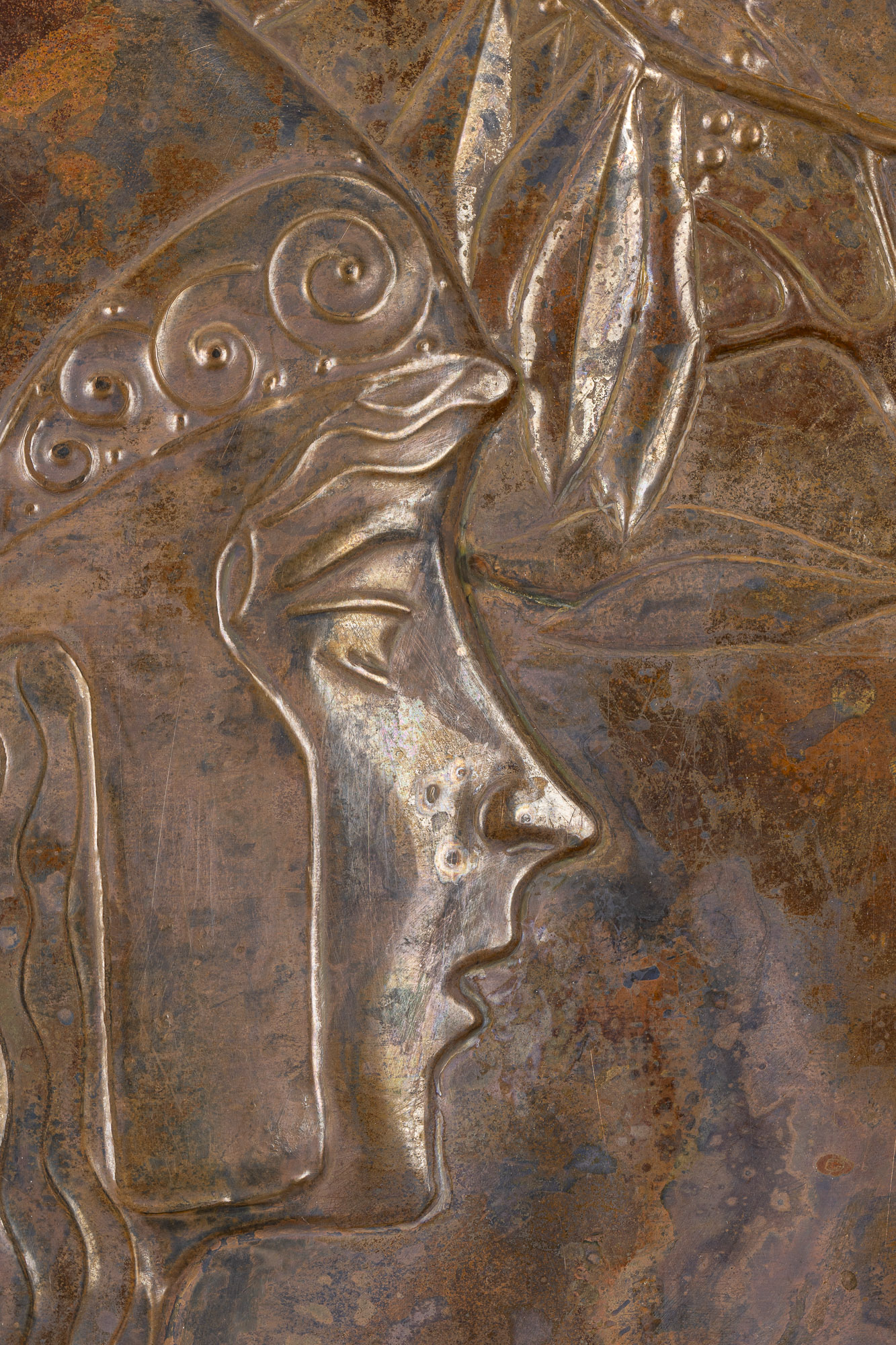 Jugendstil Relief „Pallas Athene" Georg Klimt um 1900 – Bild 3