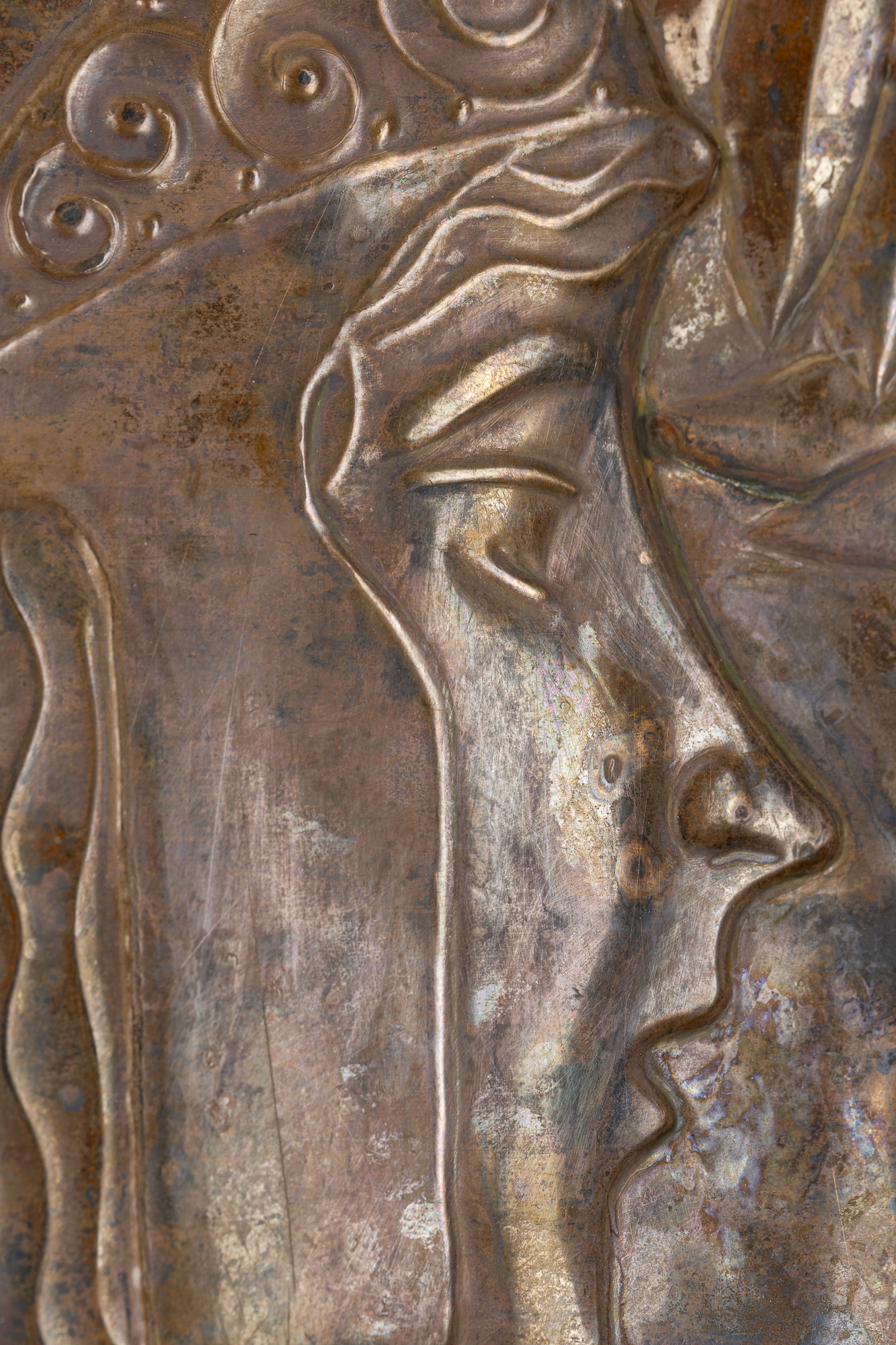 Jugendstil Relief „Pallas Athene" Georg Klimt um 1900 – Bild 4